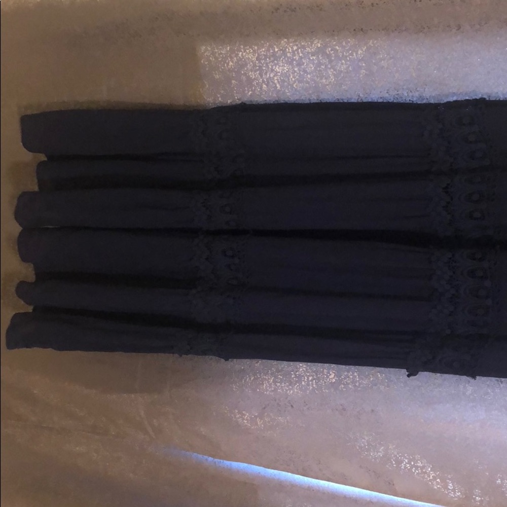 Navy Blue Lace detail Maxi Dress - Picture 3 of 4